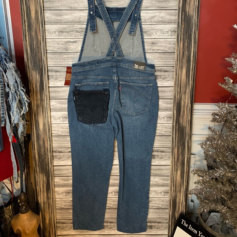 Women’s UpCycled Recycled Repurposed Vintage Velvet Denim Overalls Levi’s Gypsy - Picture 2 of 5